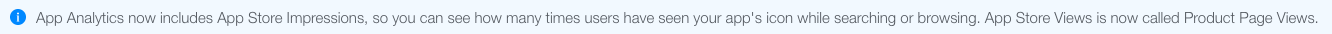 app analytics now includes app store impressions