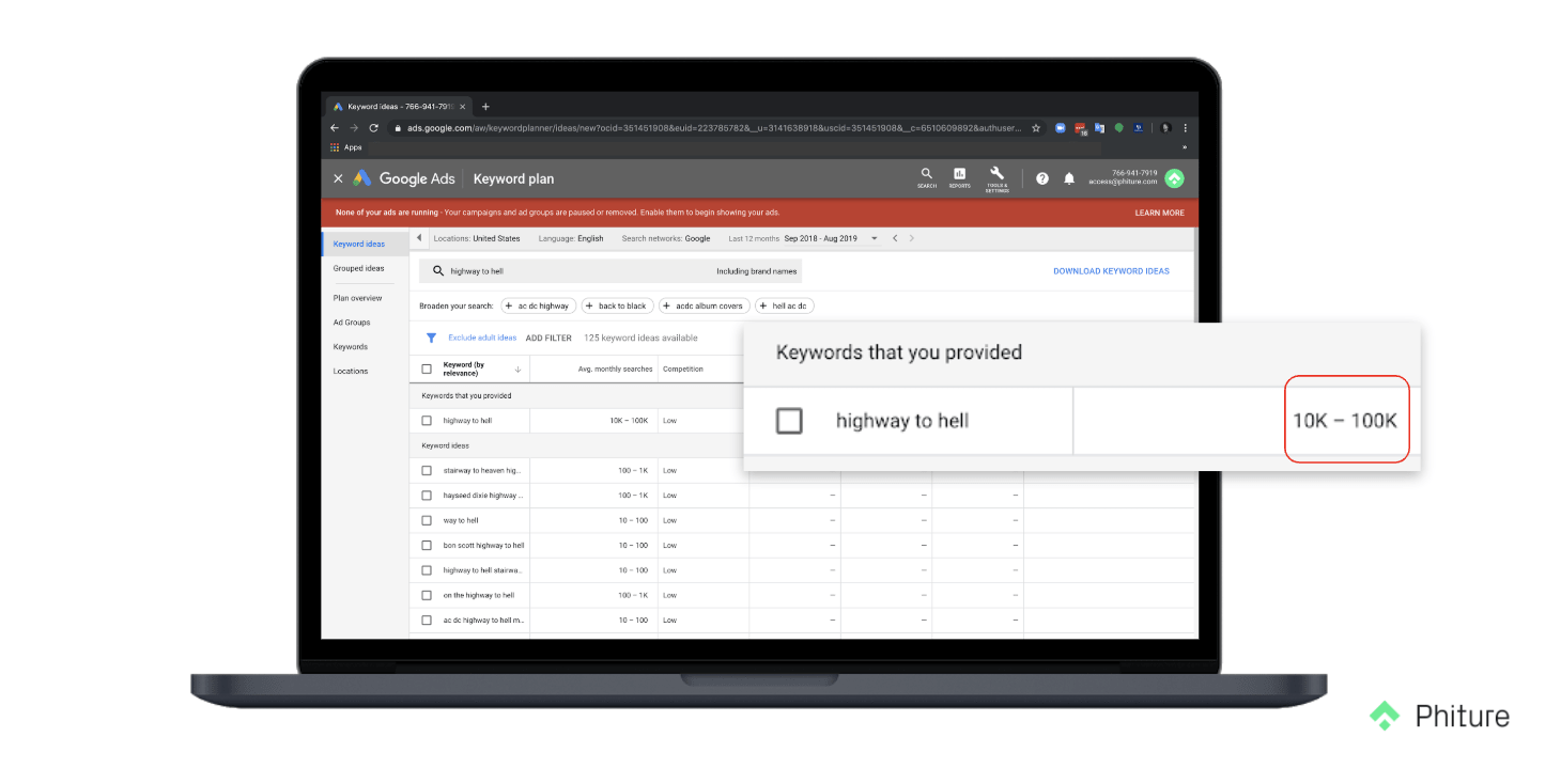 google keyword planner