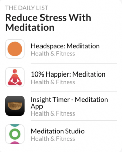 the daily list reduce stress with meditation